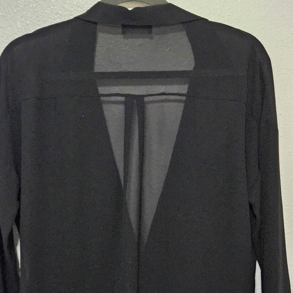 ASTR Sheer faux wrap long sleeve top see description for sizing - Picture 9 of 11